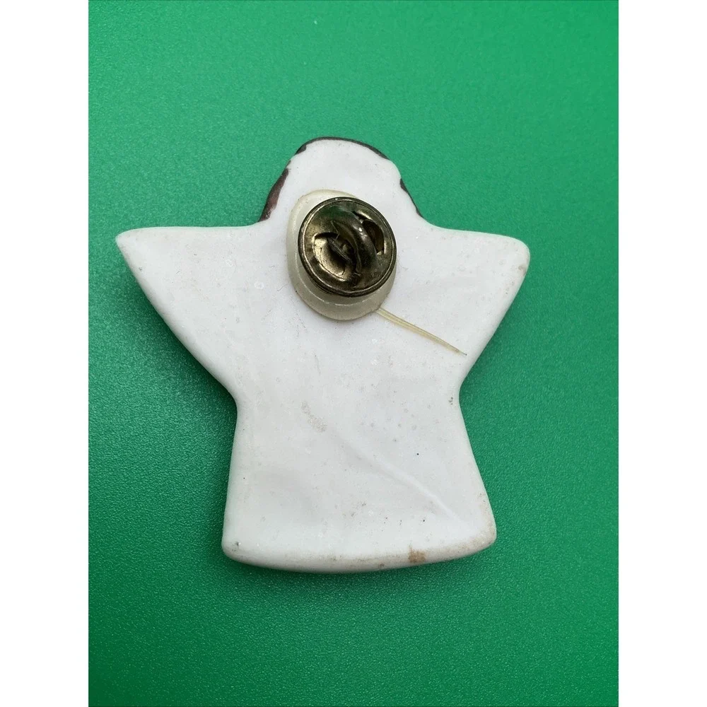 Lot of 5 Vintage Christmas Pins - 2 Snowmen,‎ Angel, Santa, Gingerbread Cookie